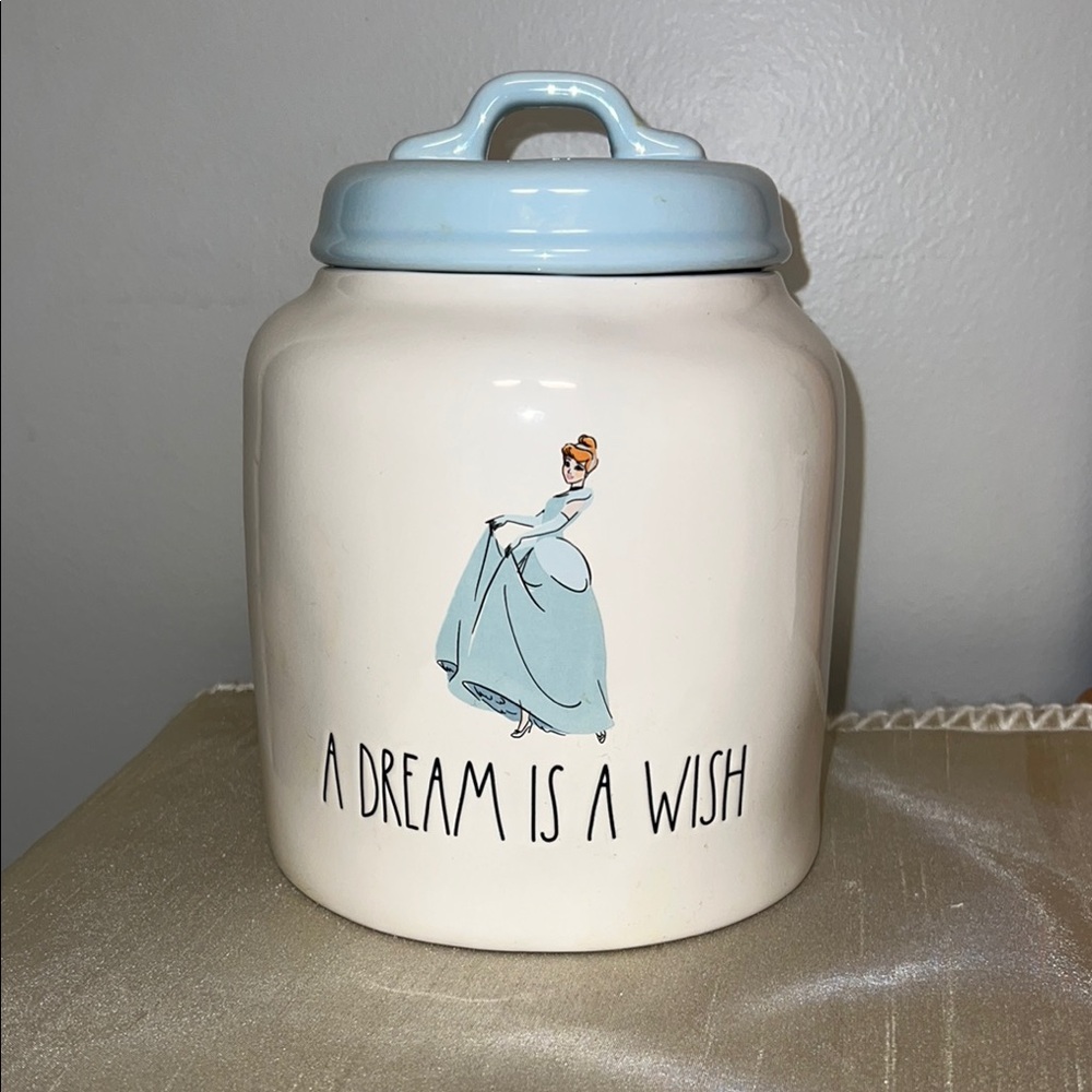 Cinderella Ceramic Jar with Blue Lid